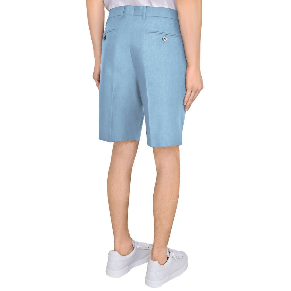 Short homme en lin bleu clair Dolce &amp; Gabbana