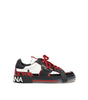 Dolce & Gabbana Black And White Leather Sneaker