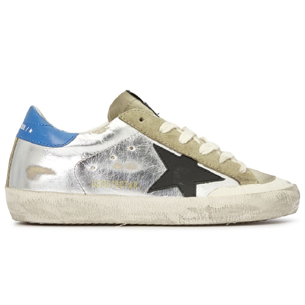 Baskets Golden Goose en cuir de veau gris