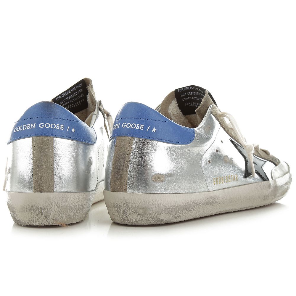 Baskets Golden Goose en cuir de veau gris
