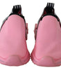 Dolce & Gabbana Pink Low Top Sorrento Sneakers Slip On Casual Shoes