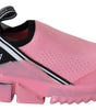 Dolce & Gabbana Pink Low Top Sorrento Sneakers Slip On Casual Shoes