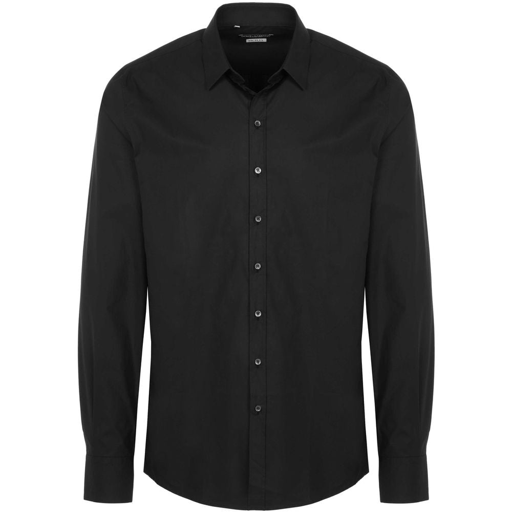 Chemise en coton noir Dolce &amp; Gabbana