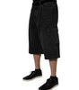 Dolce & Gabbana Black Cotton Cargo Denim Men Bermuda Shorts