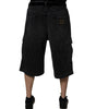 Dolce & Gabbana Black Cotton Cargo Denim Men Bermuda Shorts