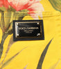 Dolce & Gabbana Yellow Floral Cargo Denim Men Bermuda Shorts