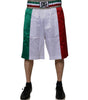 Dolce & Gabbana Multicolor Italia Polyester Bermuda Shorts