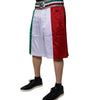 Dolce & Gabbana Multicolor Italia Polyester Bermuda Shorts