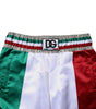 Dolce & Gabbana Multicolor Italia Polyester Bermuda Shorts