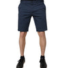 Dolce & Gabbana Blue Cotton Mid Waist Men Bermuda Shorts