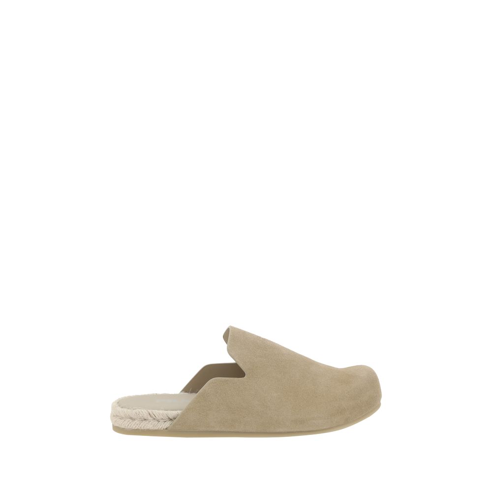 Sabots en cuir suédé Prada