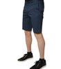 Dolce & Gabbana Blue Cotton Mid Waist Men Bermuda Shorts