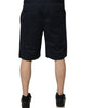 Dolce & Gabbana Dark Blue Cotton Bermuda Sweatshorts Shorts
