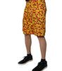 Bermuda Dolce &amp; Gabbana en coton jaune à imprimé cerises pour homme
