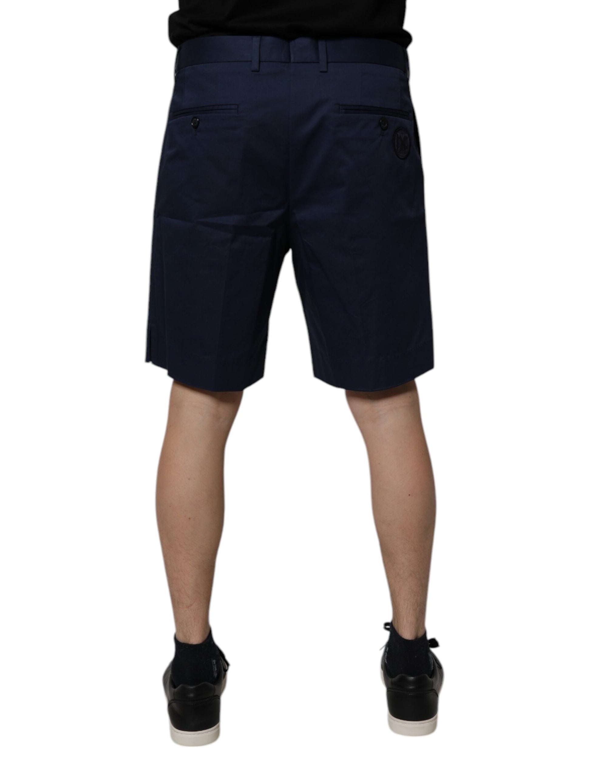 Bermuda taille moyenne en coton bleu foncé Dolce &amp; Gabbana pour homme