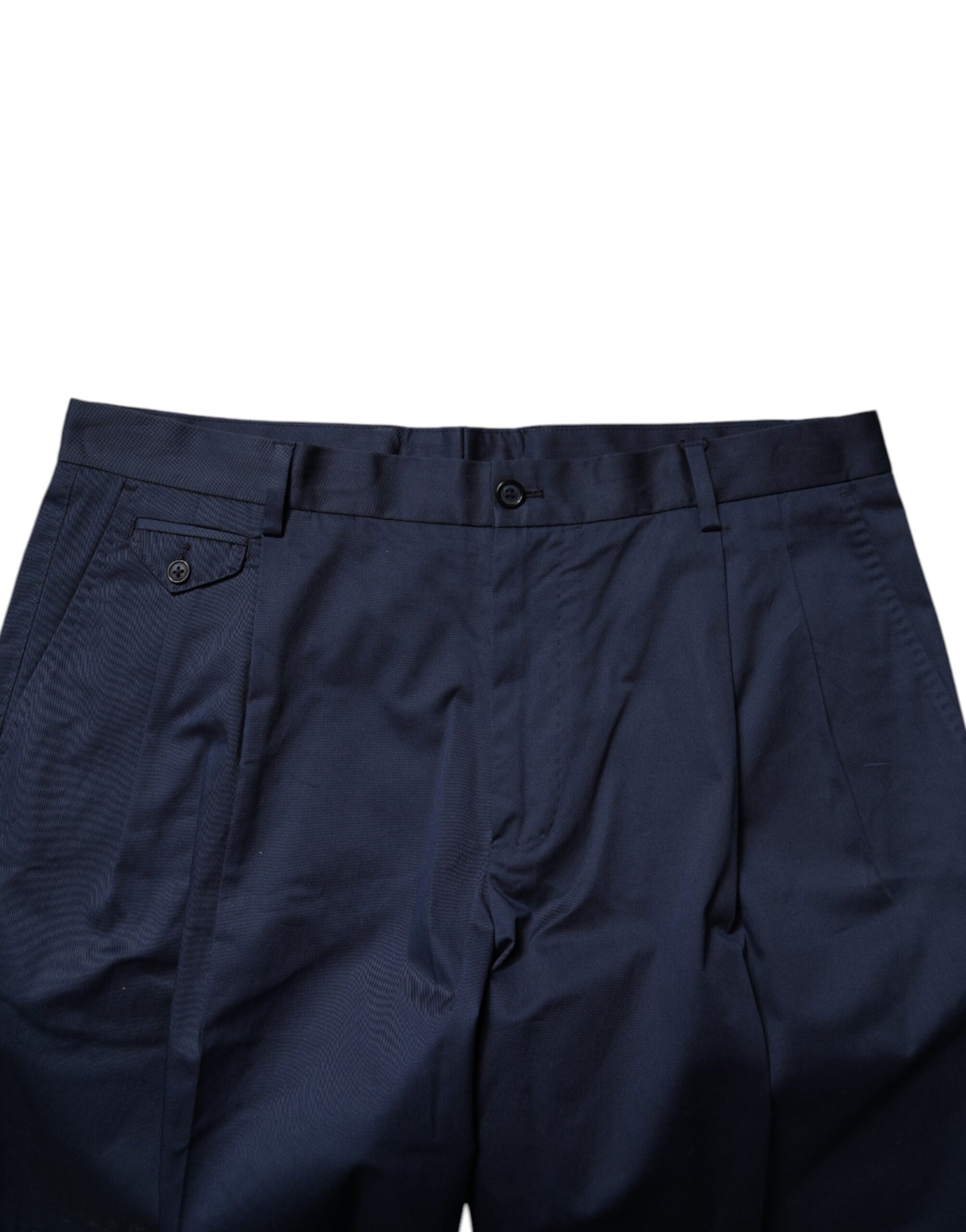 Bermuda taille moyenne en coton bleu foncé Dolce &amp; Gabbana pour homme