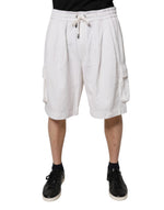 Bermuda cargo en coton blanc Dolce &amp; Gabbana