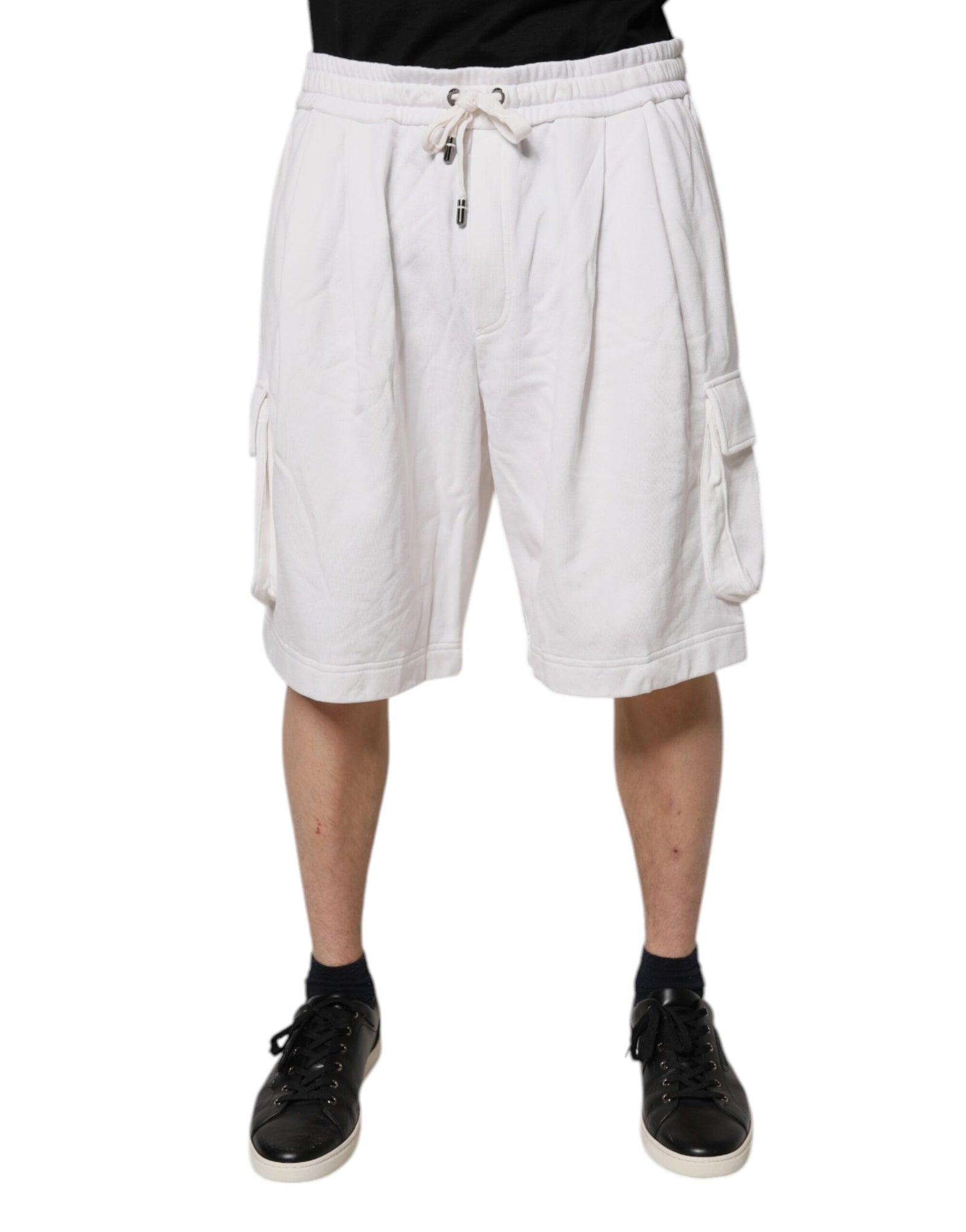 Bermuda cargo en coton blanc Dolce &amp; Gabbana