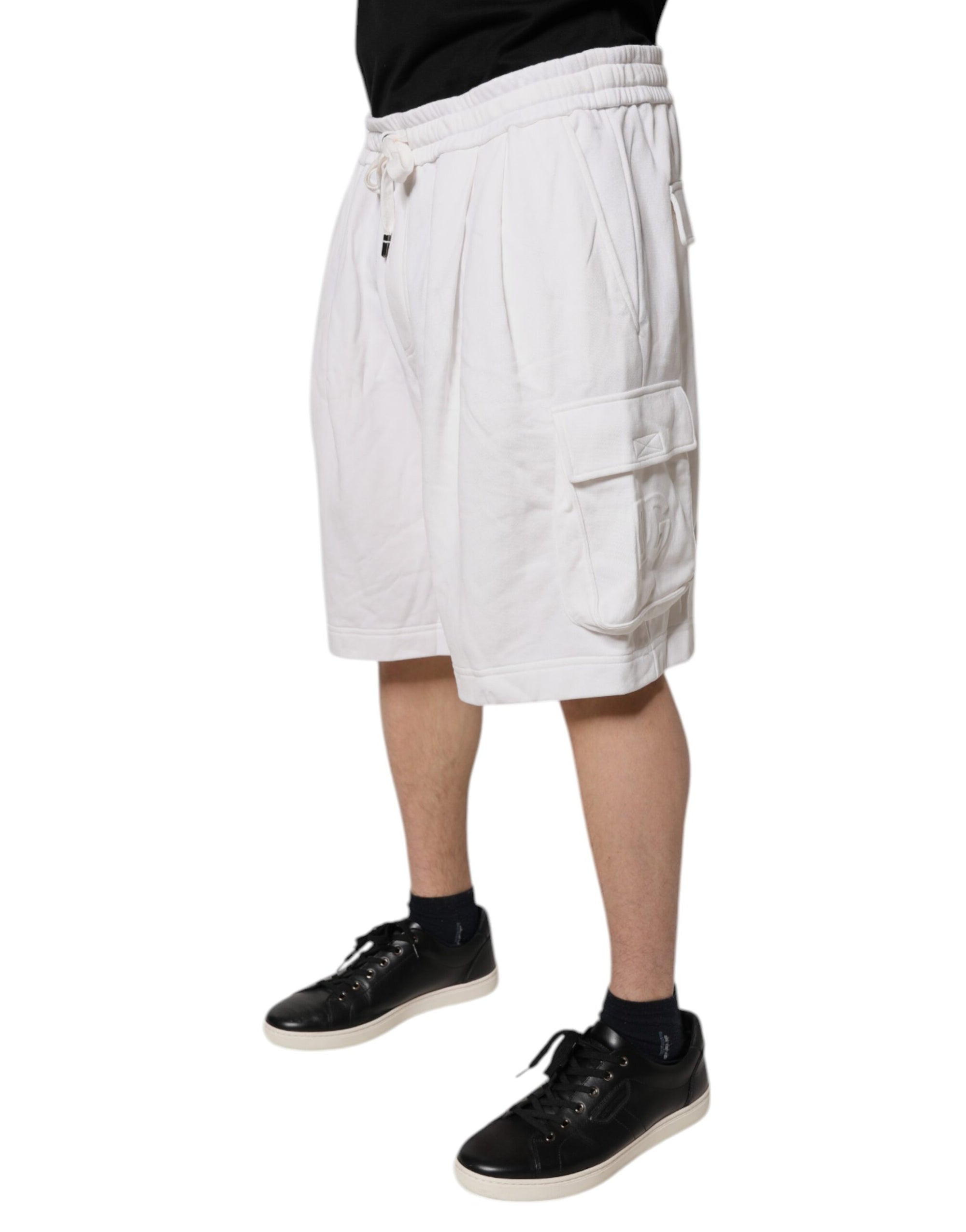 Bermuda cargo en coton blanc Dolce &amp; Gabbana