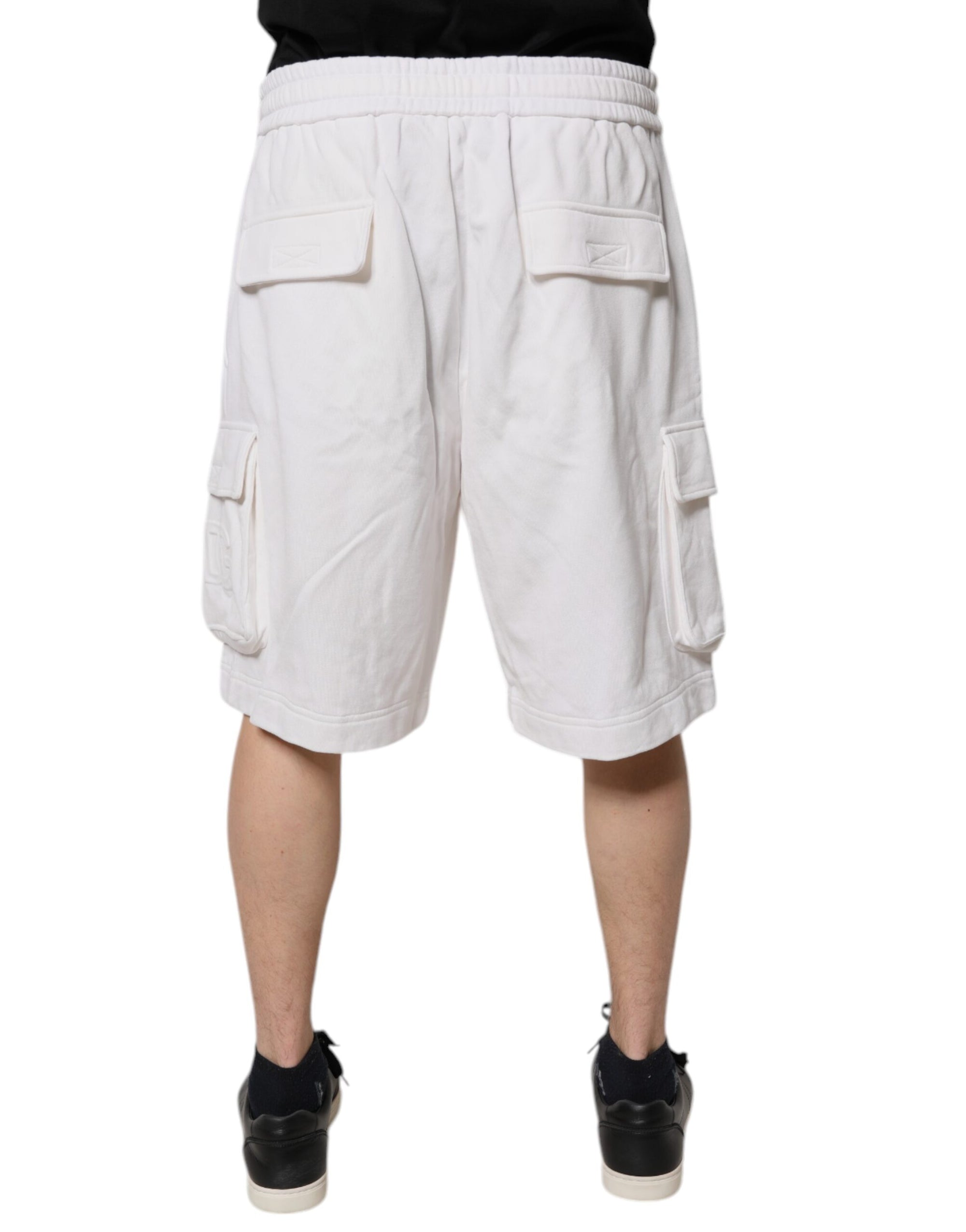 Bermuda cargo en coton blanc Dolce &amp; Gabbana