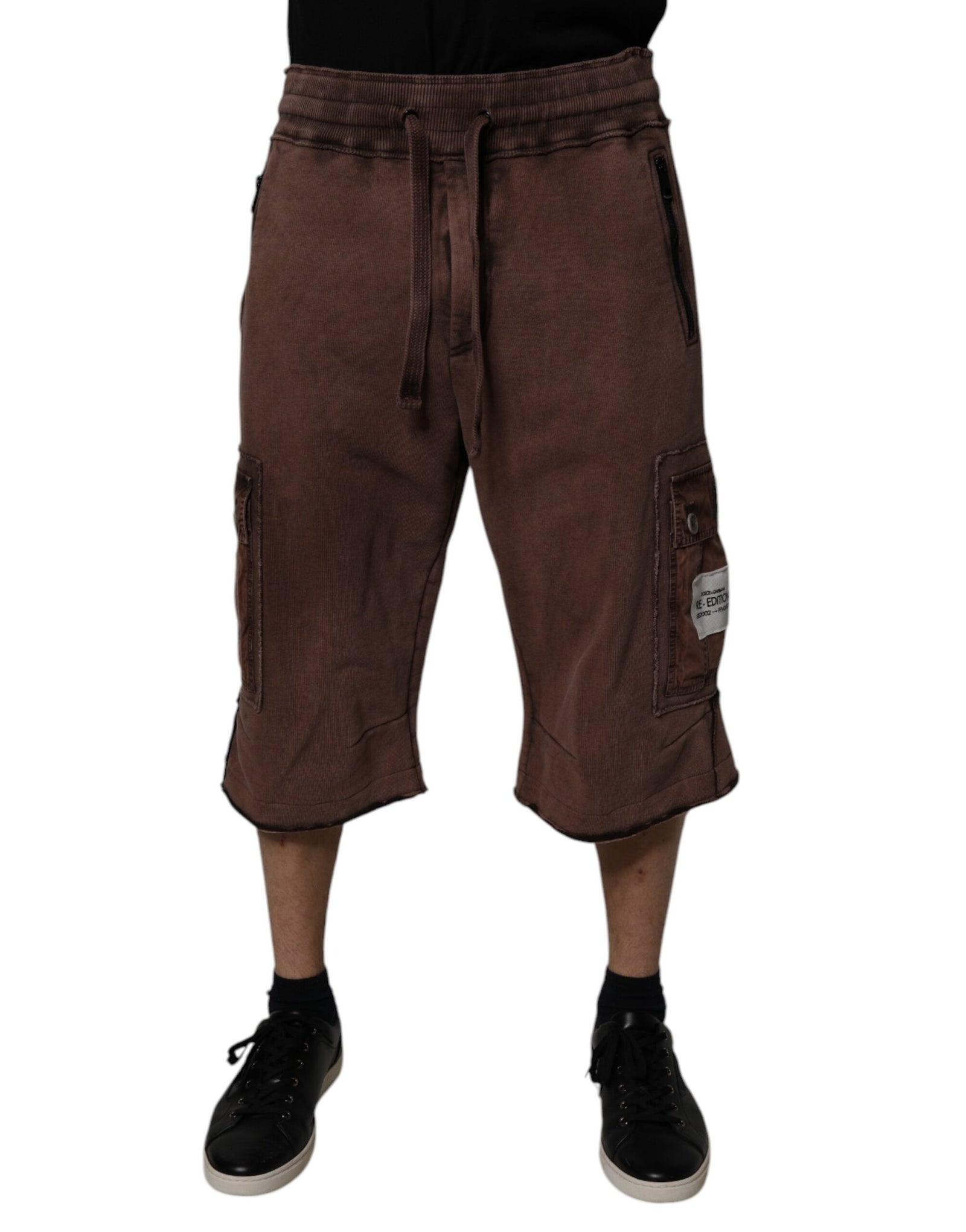 Bermuda cargo en coton marron Dolce &amp; Gabbana