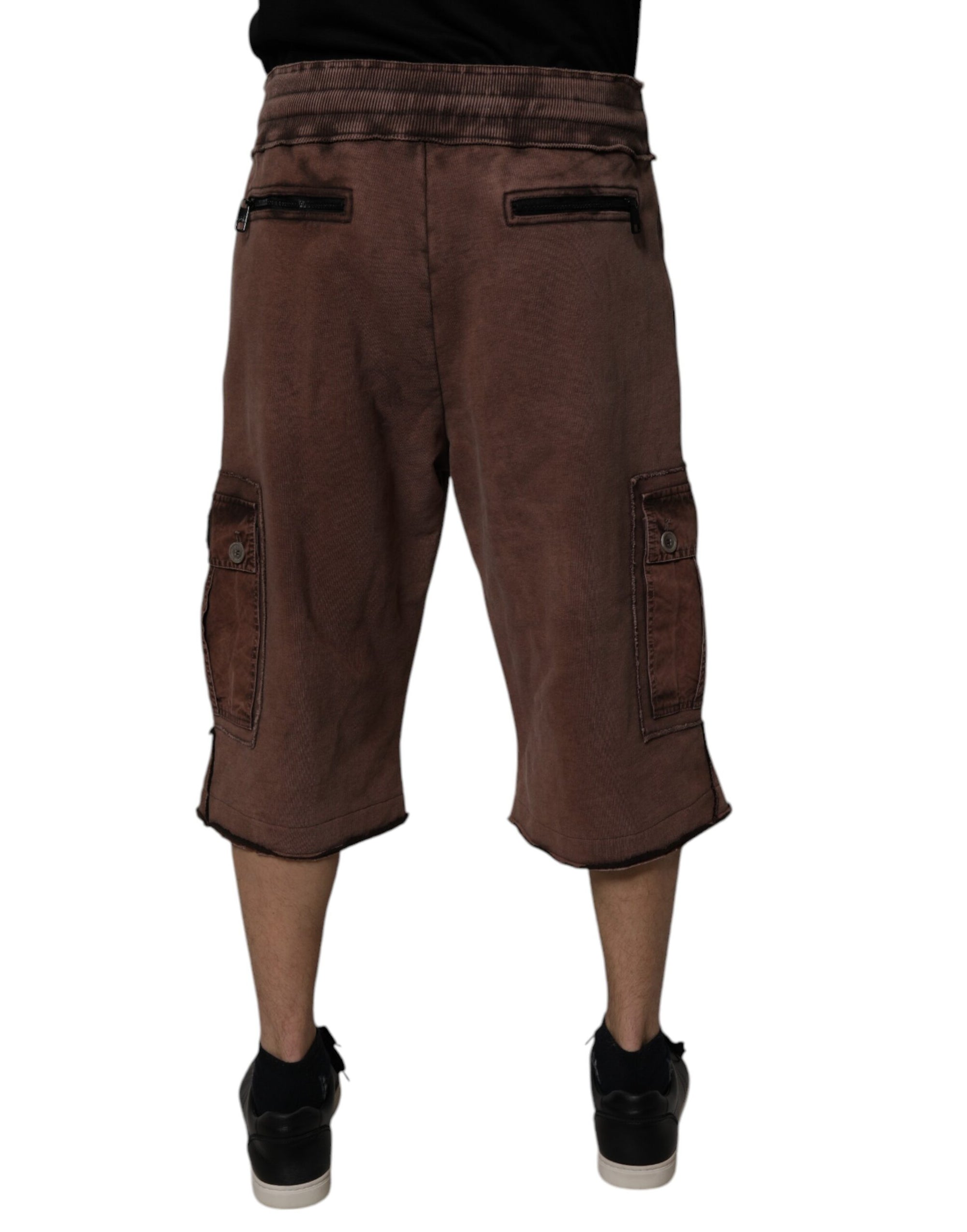 Bermuda cargo en coton marron Dolce &amp; Gabbana