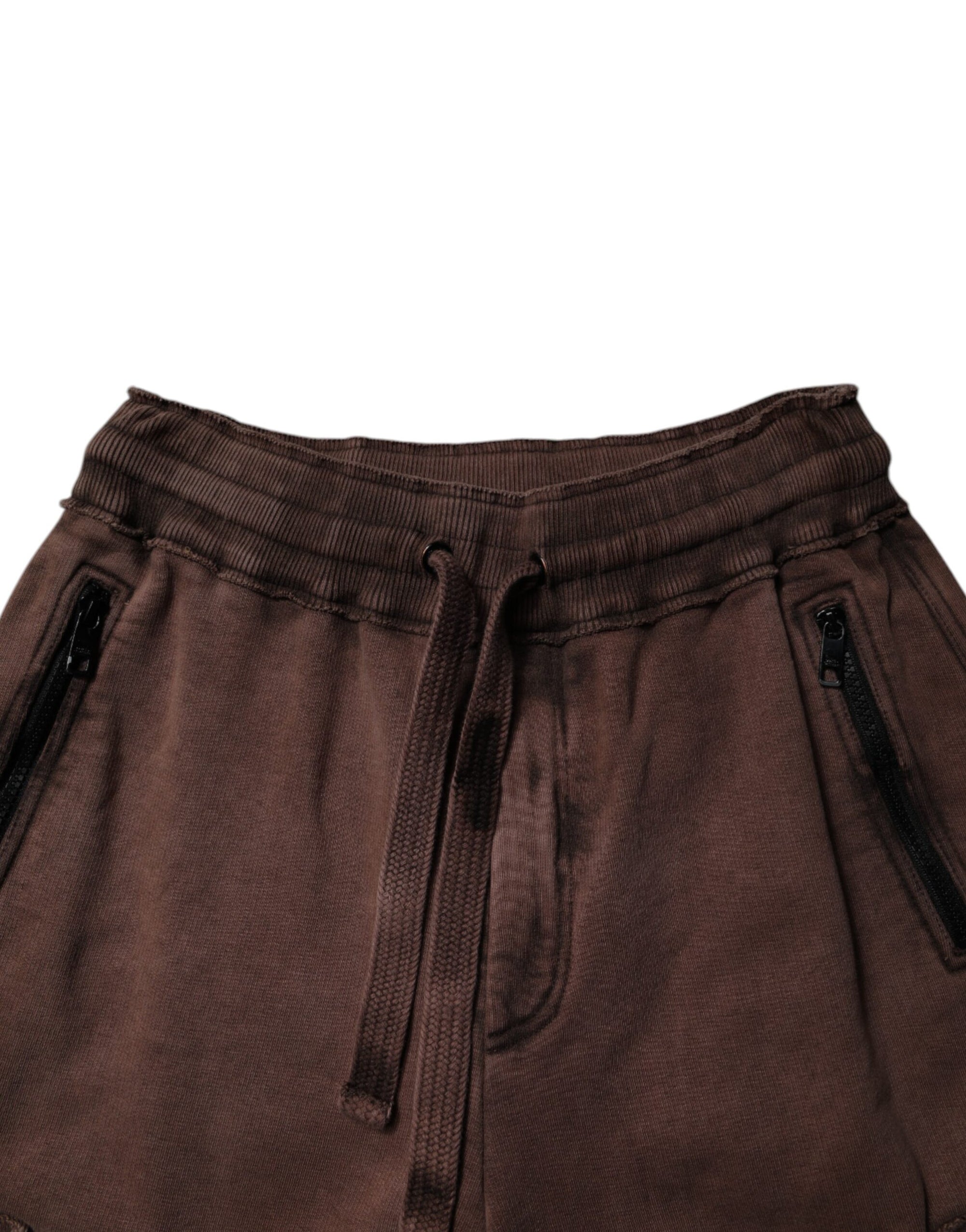 Bermuda cargo en coton marron Dolce &amp; Gabbana