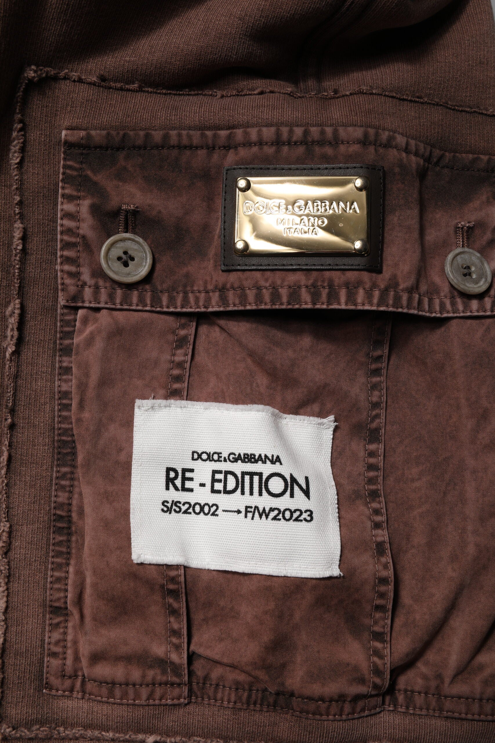 Bermuda cargo en coton marron Dolce &amp; Gabbana