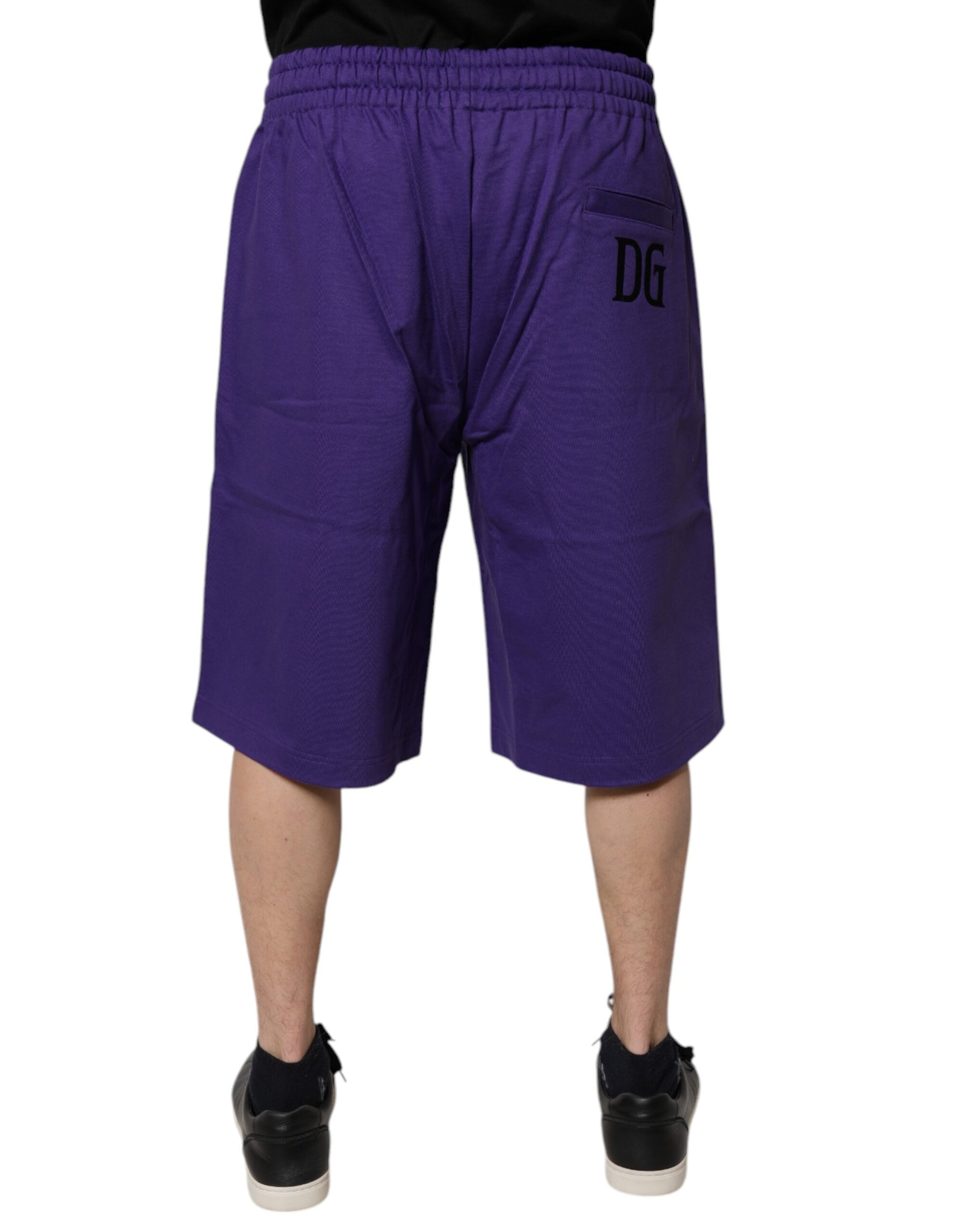 Bermuda en coton violet Dolce &amp; Gabbana pour homme