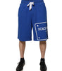 Bermuda en coton à logo bleu Dolce &amp; Gabbana