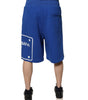 Bermuda en coton à logo bleu Dolce &amp; Gabbana