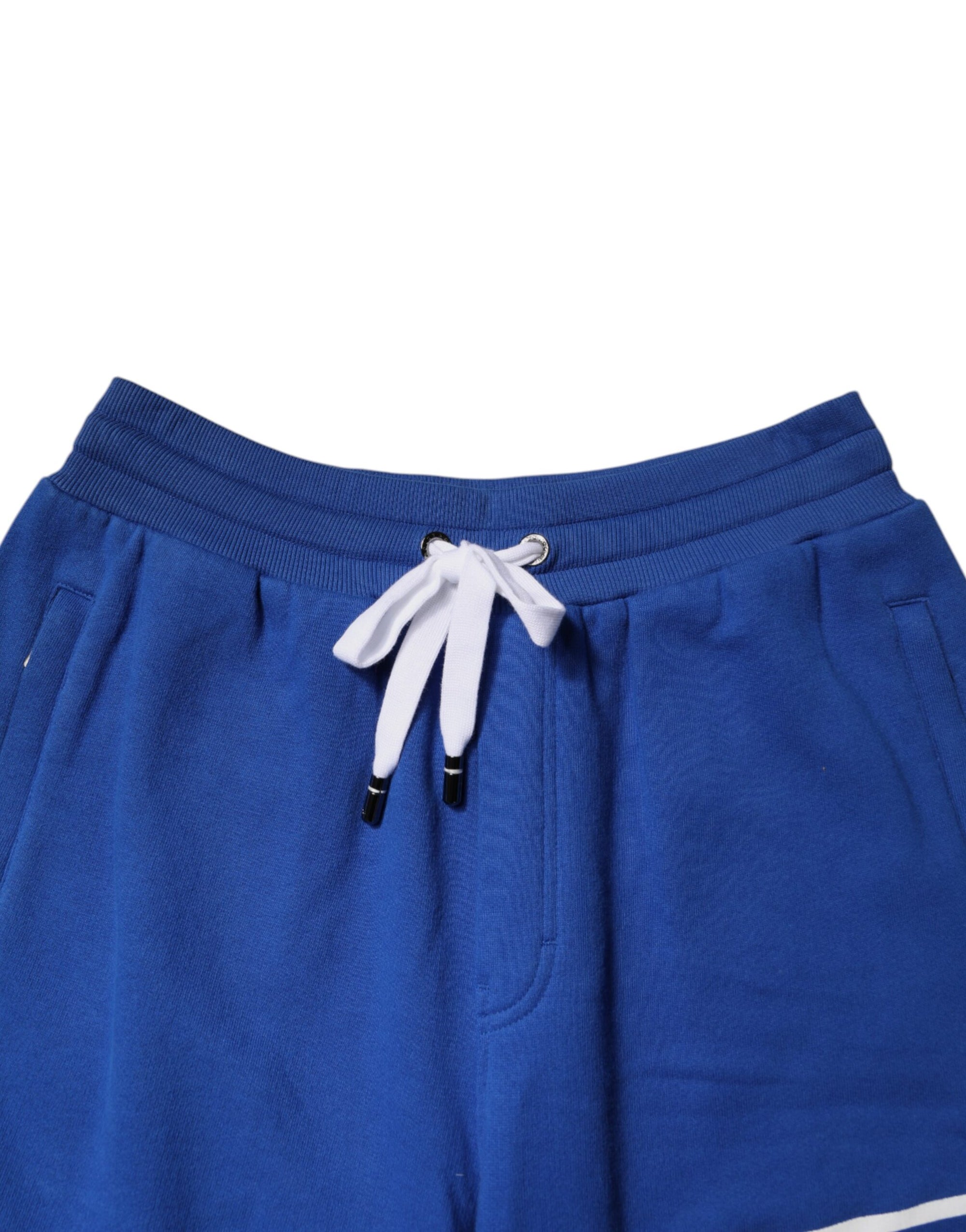 Bermuda en coton à logo bleu Dolce &amp; Gabbana