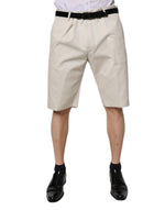 Bermuda taille moyenne en coton stretch beige Dolce &amp; Gabbana