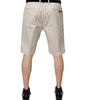 Bermuda taille moyenne en coton stretch beige Dolce &amp; Gabbana