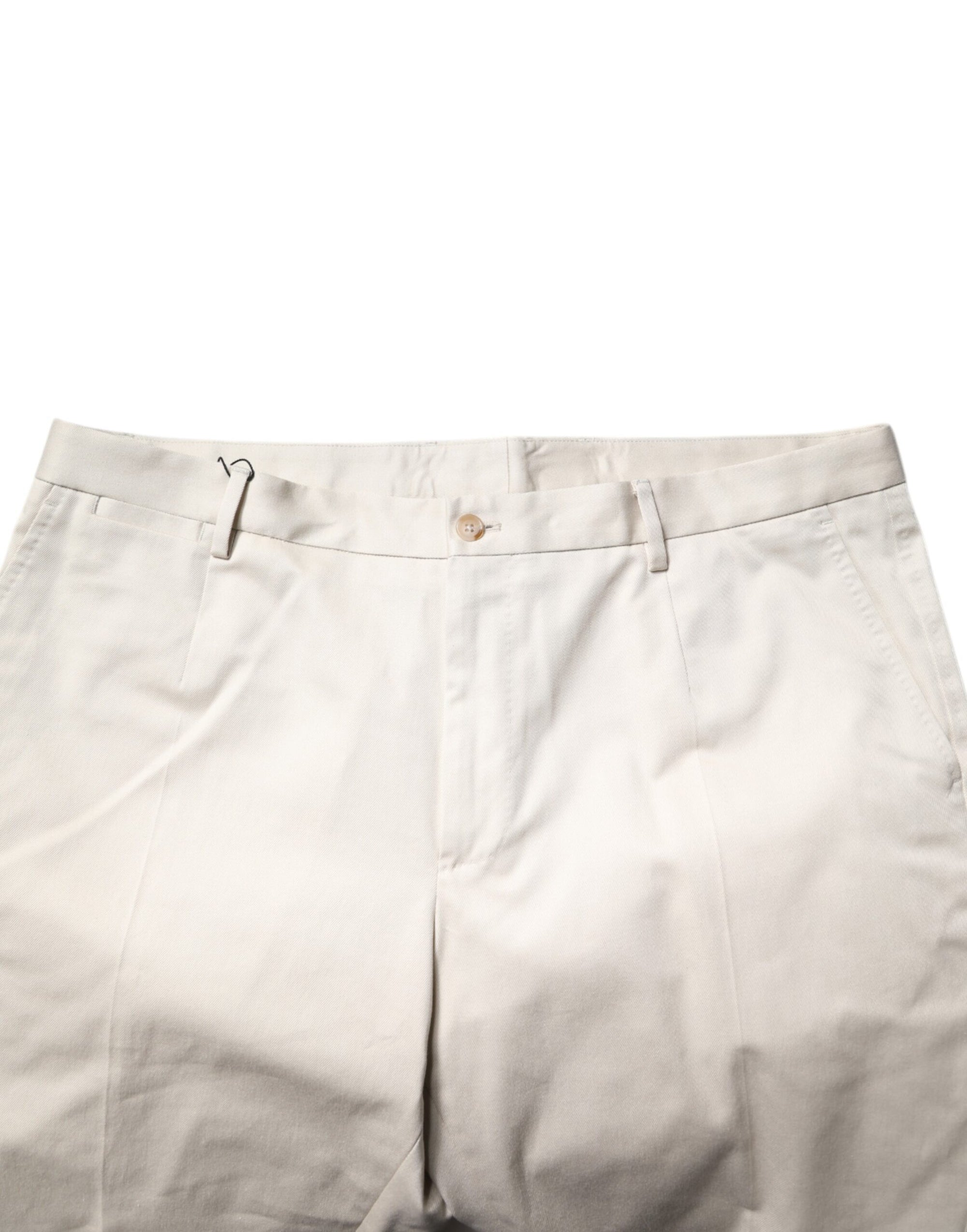 Bermuda taille moyenne en coton stretch beige Dolce &amp; Gabbana