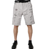 Bermuda en denim gris clair délavé Dolce &amp; Gabbana pour homme