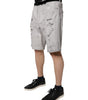 Bermuda en denim gris clair délavé Dolce &amp; Gabbana pour homme