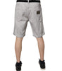 Bermuda en denim gris clair délavé Dolce &amp; Gabbana pour homme