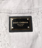 Bermuda en denim gris clair délavé Dolce &amp; Gabbana pour homme