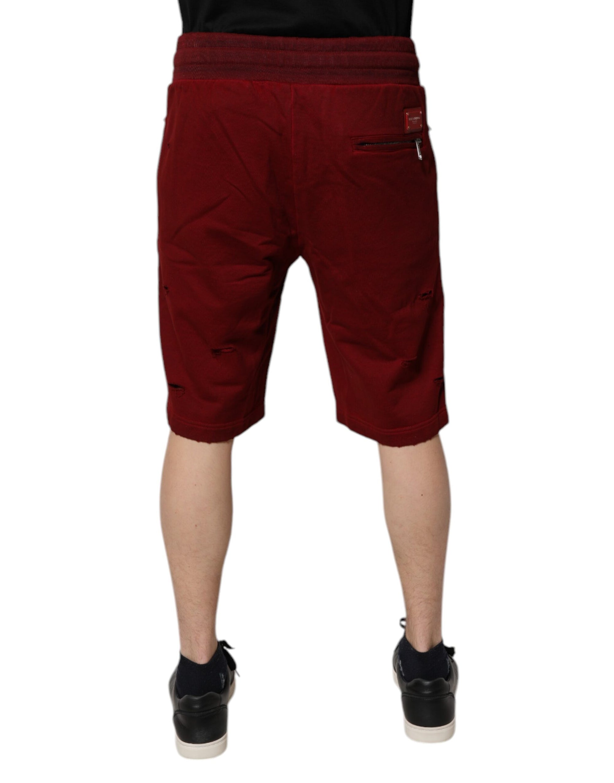 Bermuda en coton bordeaux Dolce &amp; Gabbana pour homme