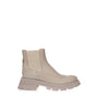 Bottes en cuir gris chic Alexander McQueen pour des pas élégants