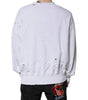 Dolce & Gabbana White Cotton Men Pullover Sweatshirt Sweater