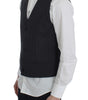 Dolce & Gabbana Gray Striped Formal Vest