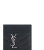 Saint Laurent Black Leather Card Holder