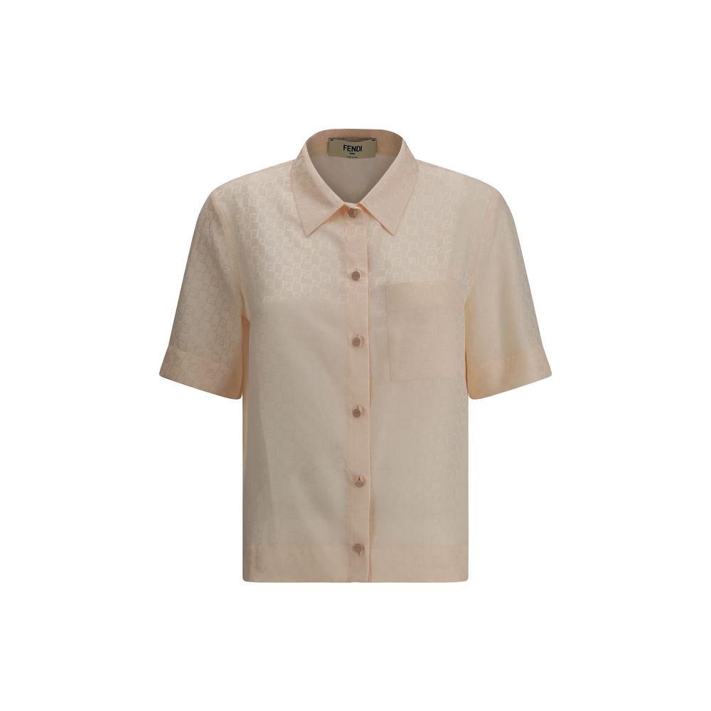Chemise en soie à motif Fendi FF