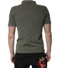Dolce & Gabbana Army Green Logo Plaque Cotton Polo Shirt T-shirt