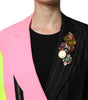 Dolce & Gabbana Multicolor Patchwork Embellished Coat Jacket