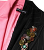 Dolce & Gabbana Multicolor Patchwork Embellished Coat Jacket