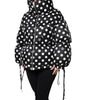 Dolce & Gabbana Black White Polka Dot Full Zip Puffer Jacket