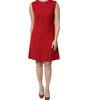 Dolce & Gabbana Red Wool Sleeveless Knee Length A-line Dress